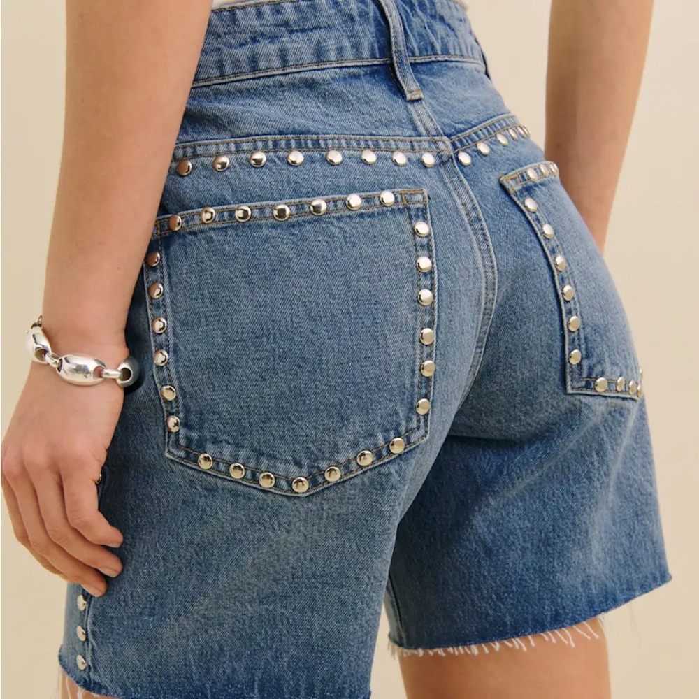 Reformation Raye Mid Rise 6” Relaxed Jean Shorts